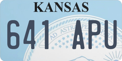 KS license plate 641APU