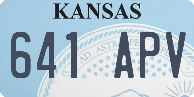 KS license plate 641APV
