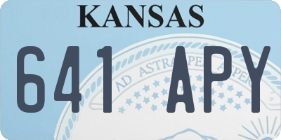 KS license plate 641APY