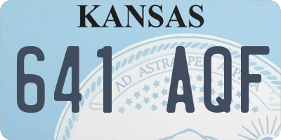KS license plate 641AQF