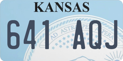 KS license plate 641AQJ