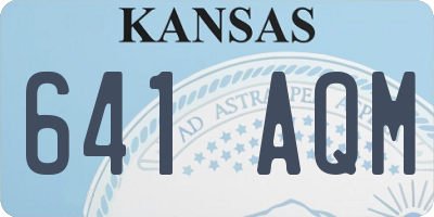 KS license plate 641AQM