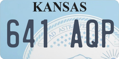 KS license plate 641AQP