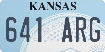 KS license plate 641ARG