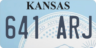 KS license plate 641ARJ