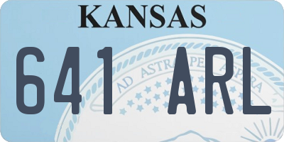 KS license plate 641ARL