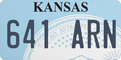 KS license plate 641ARN
