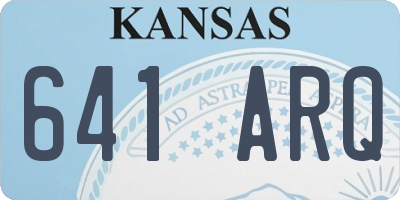KS license plate 641ARQ