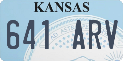 KS license plate 641ARV