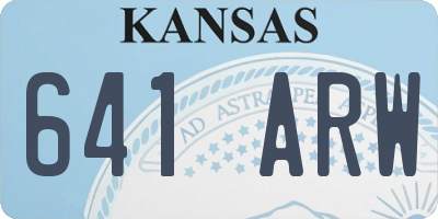 KS license plate 641ARW