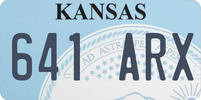 KS license plate 641ARX