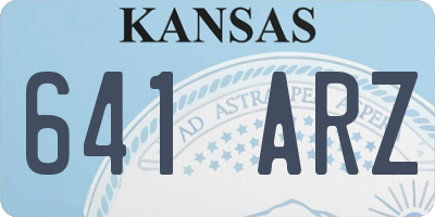 KS license plate 641ARZ