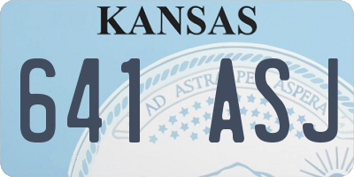 KS license plate 641ASJ