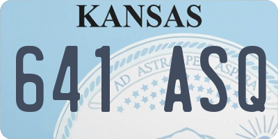 KS license plate 641ASQ