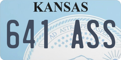 KS license plate 641ASS