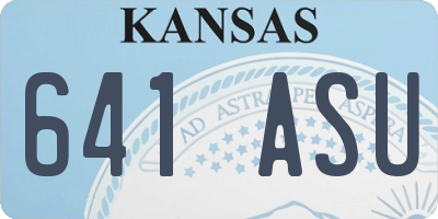 KS license plate 641ASU