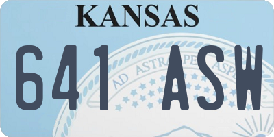 KS license plate 641ASW