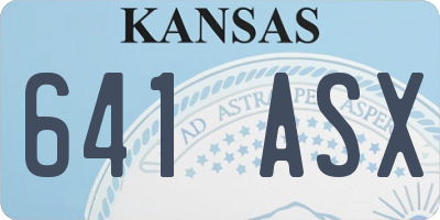 KS license plate 641ASX