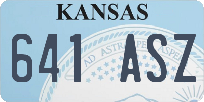 KS license plate 641ASZ