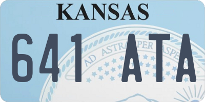 KS license plate 641ATA