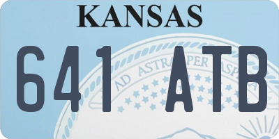 KS license plate 641ATB