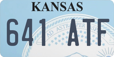 KS license plate 641ATF