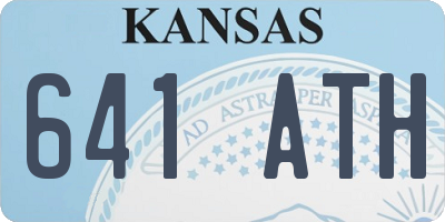 KS license plate 641ATH