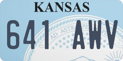 KS license plate 641AWV