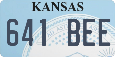 KS license plate 641BEE