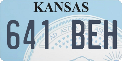 KS license plate 641BEH