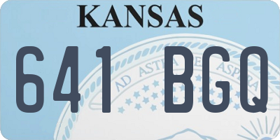 KS license plate 641BGQ