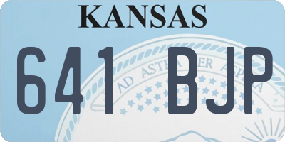 KS license plate 641BJP