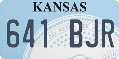 KS license plate 641BJR