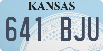 KS license plate 641BJU