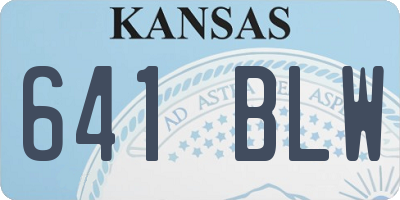 KS license plate 641BLW