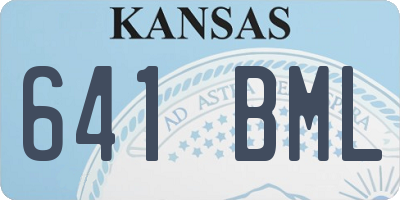 KS license plate 641BML