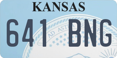 KS license plate 641BNG