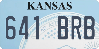 KS license plate 641BRB