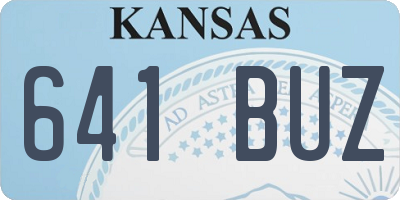 KS license plate 641BUZ