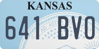 KS license plate 641BVO