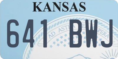 KS license plate 641BWJ