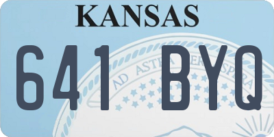 KS license plate 641BYQ