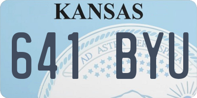 KS license plate 641BYU