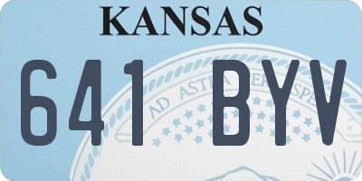 KS license plate 641BYV