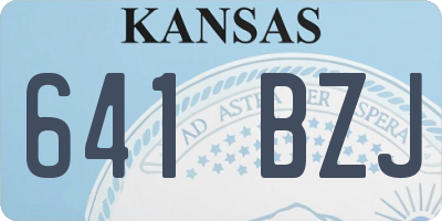 KS license plate 641BZJ