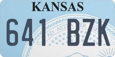 KS license plate 641BZK