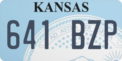 KS license plate 641BZP