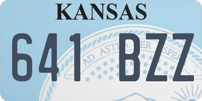 KS license plate 641BZZ