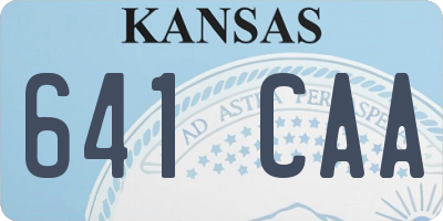 KS license plate 641CAA