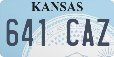 KS license plate 641CAZ